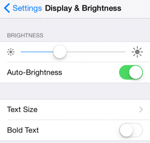 iPhone Brightness