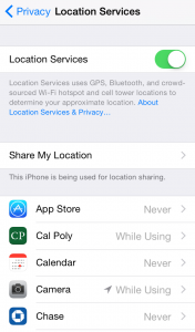 iPhone Location Services