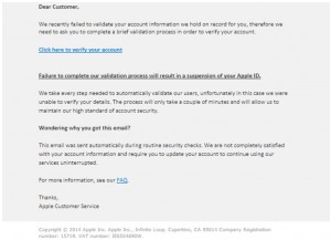 Apple ID Suspension Email