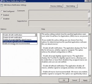 Group Policy Setting