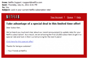 Netflix special offer