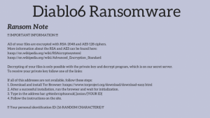Diablo6 Ransom Note